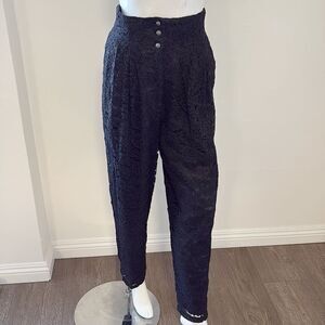 Vintage 90s Tina Hagen High Waisted Lace Pant Trousers Coquette Whimsigoth Goth